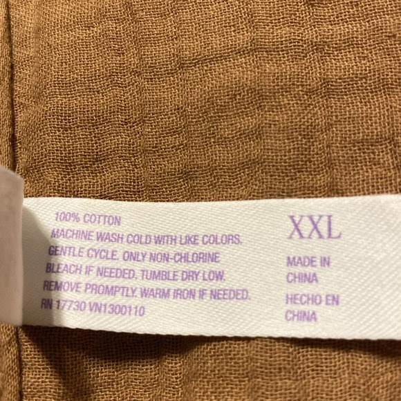 Women’s STARS ABOVE XXL CREAM BROWN  WITH‎ A TEXTURED DESIGN BLOUSE - Picture 7 of 7